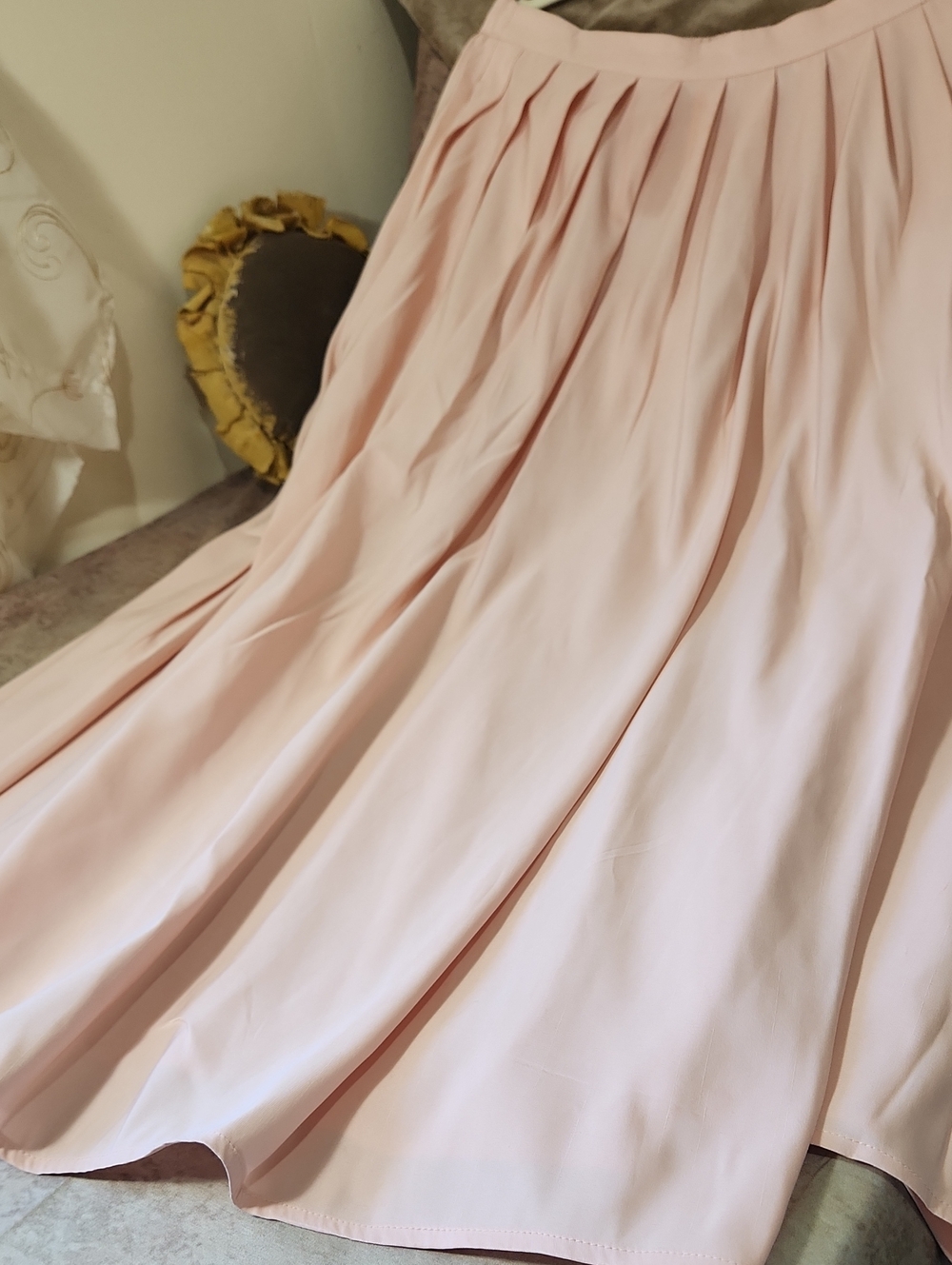 a new day Blush Pink Pleated Maxi Skirt